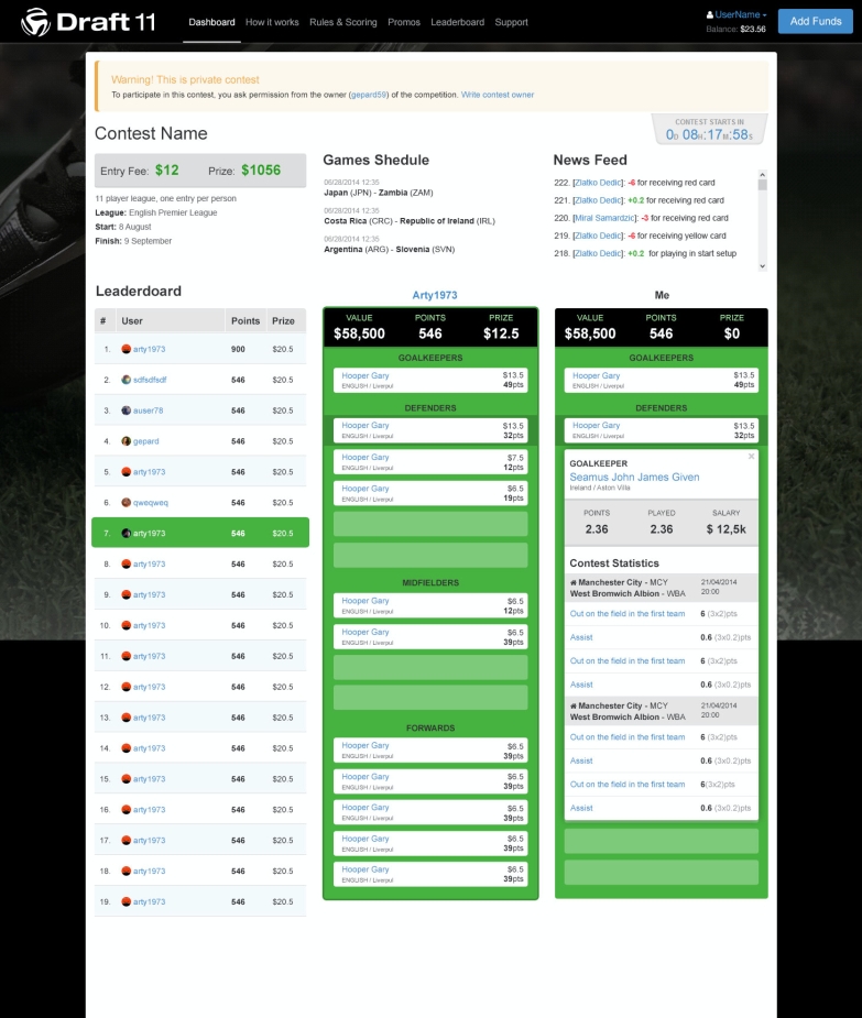 Sporty Systems - Draft11 - OpenContest