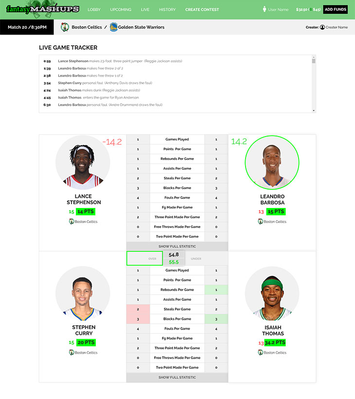 Sporty Systems - h2h - LiveGameTracker